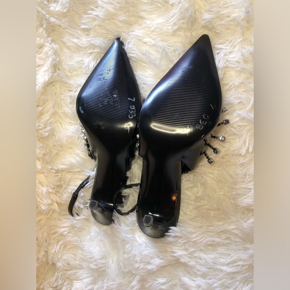 Steve Madden Black Slingback Heels with Rhinestone Detailing - Picture 12 of 16